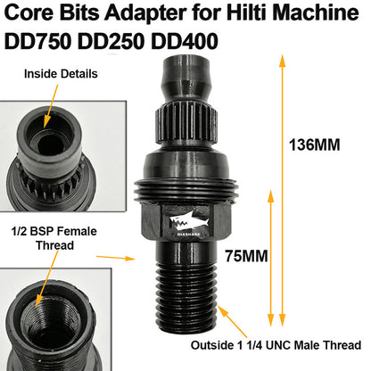 DIASHARK Adaptador de taladro Shifter para Hilti DD-BL DD200 DD-BU DD-BI DD300