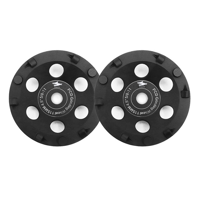 DIASHARK 4/5inch PCD Grinding Cup Wheel for Remove Epoxy Glue Mastic Paint and Concrete Floor Surface Coating 5/8-11 Thread