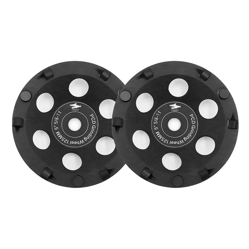 DIASHARK 4/5inch PCD Grinding Cup Wheel for Remove Epoxy Glue Mastic Paint and Concrete Floor Surface Coating 5/8-11 Thread