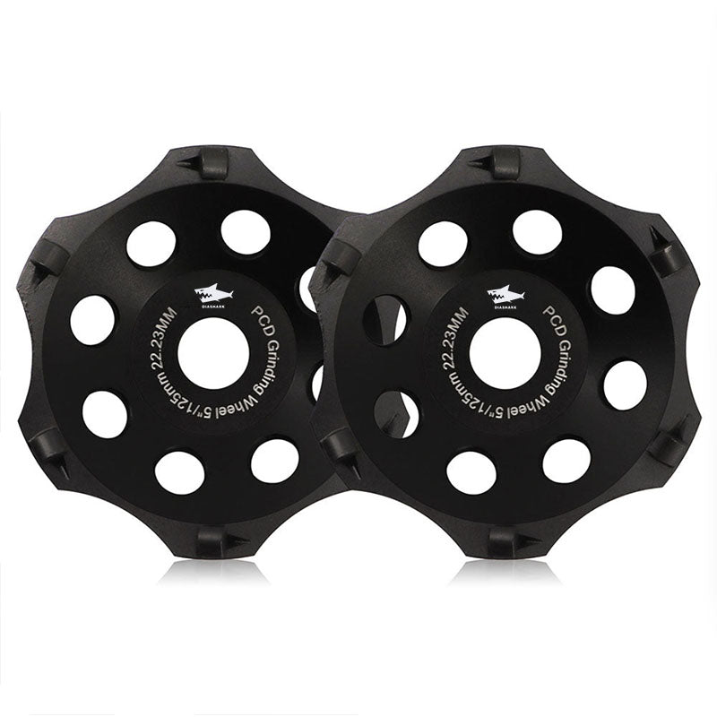 DIASHARK 1pc or 2pcs Dia 4.5"/5" Diamond Hexagonal PCD Grinding Cup Wheel  Polycrystalline Grinding Wheel