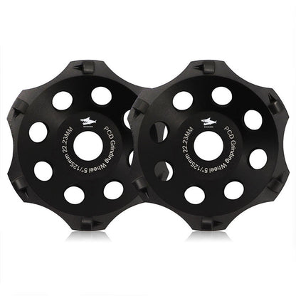 DIASHARK 1pc or 2pcs Dia 4.5"/5" Diamond Hexagonal PCD Grinding Cup Wheel  Polycrystalline Grinding Wheel