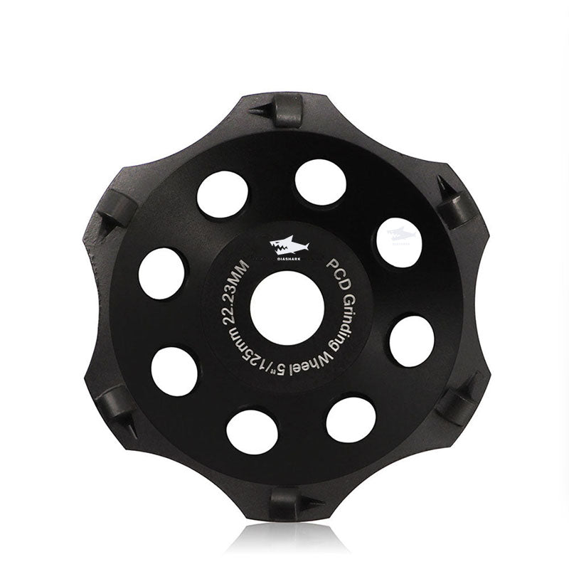 DIASHARK 1pc or 2pcs Dia 4.5"/5" Diamond Hexagonal PCD Grinding Cup Wheel  Polycrystalline Grinding Wheel