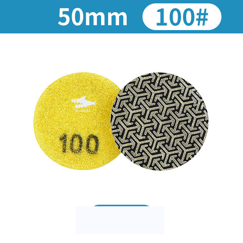 SHDIATOOL Almohadillas de Pulido de Diamante de Esponja Engrosada de 4"/100mm para Mármol de Piedra Blanda, 3 unidades/juego