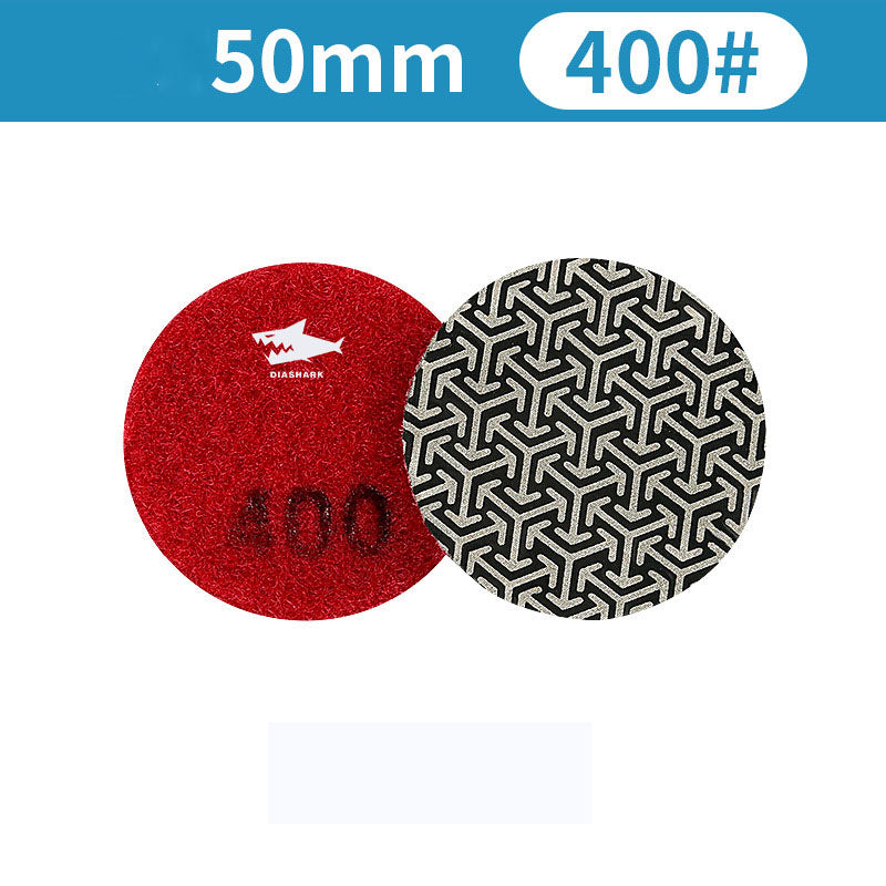 SHDIATOOL Almohadillas de Pulido de Diamante de Esponja Engrosada de 4"/100mm para Mármol de Piedra Blanda, 3 unidades/juego