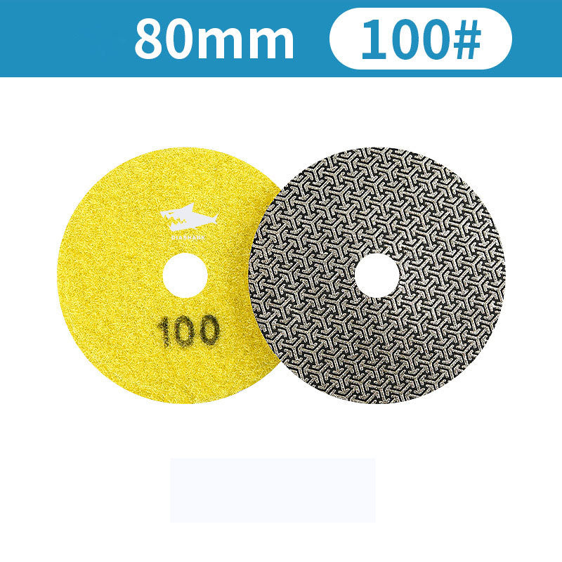 SHDIATOOL Almohadillas de Pulido de Diamante de Esponja Engrosada de 4"/100mm para Mármol de Piedra Blanda, 3 unidades/juego
