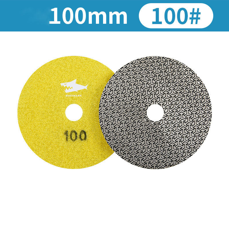 SHDIATOOL Almohadillas de Pulido de Diamante de Esponja Engrosada de 4"/100mm para Mármol de Piedra Blanda, 3 unidades/juego