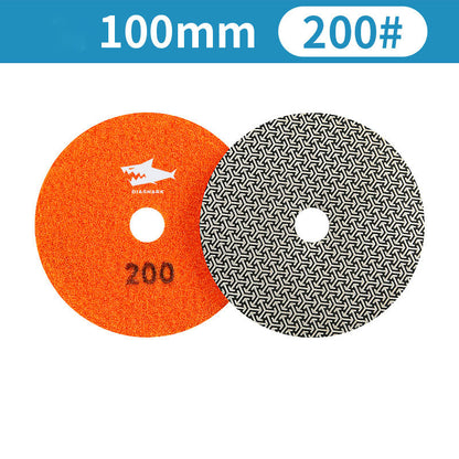 SHDIATOOL Almohadillas de Pulido de Diamante de Esponja Engrosada de 4"/100mm para Mármol de Piedra Blanda, 3 unidades/juego