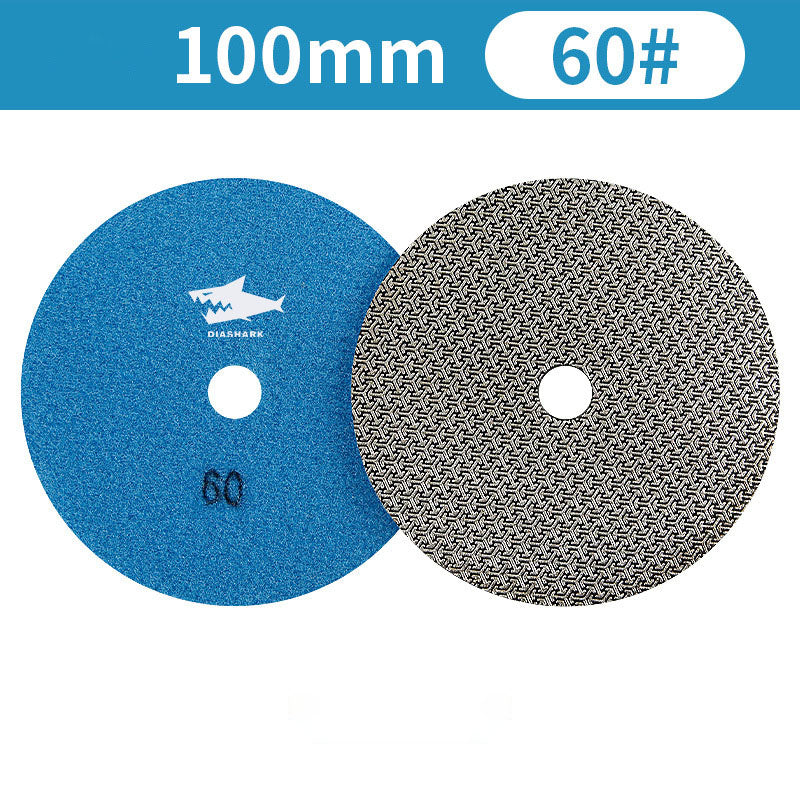 SHDIATOOL Almohadillas de Pulido de Diamante de Esponja Engrosada de 4"/100mm para Mármol de Piedra Blanda, 3 unidades/juego