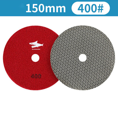 SHDIATOOL Almohadillas de Pulido de Diamante de Esponja Engrosada de 4"/100mm para Mármol de Piedra Blanda, 3 unidades/juego