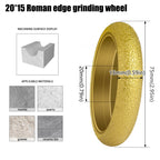 Diashark 2pcs 3inch 75mm Diamond Convex Wheel for Grinding Concrete Marble Granite French Edge Roman Edge Half-Round Edge