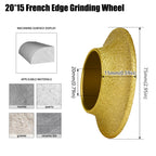 Diashark 2pcs 3inch 75mm Diamond Convex Wheel for Grinding Concrete Marble Granite French Edge Roman Edge Half-Round Edge