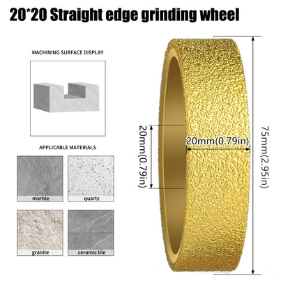 Diashark 2pcs 3inch 75mm Diamond Convex Wheel for Grinding Concrete Marble Granite French Edge Roman Edge Half-Round Edge