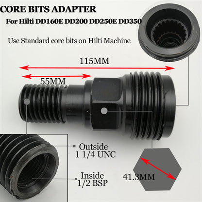 DIASHARK Adaptador de taladro Shifter para Hilti DD-BL DD200 DD-BU DD-BI DD300