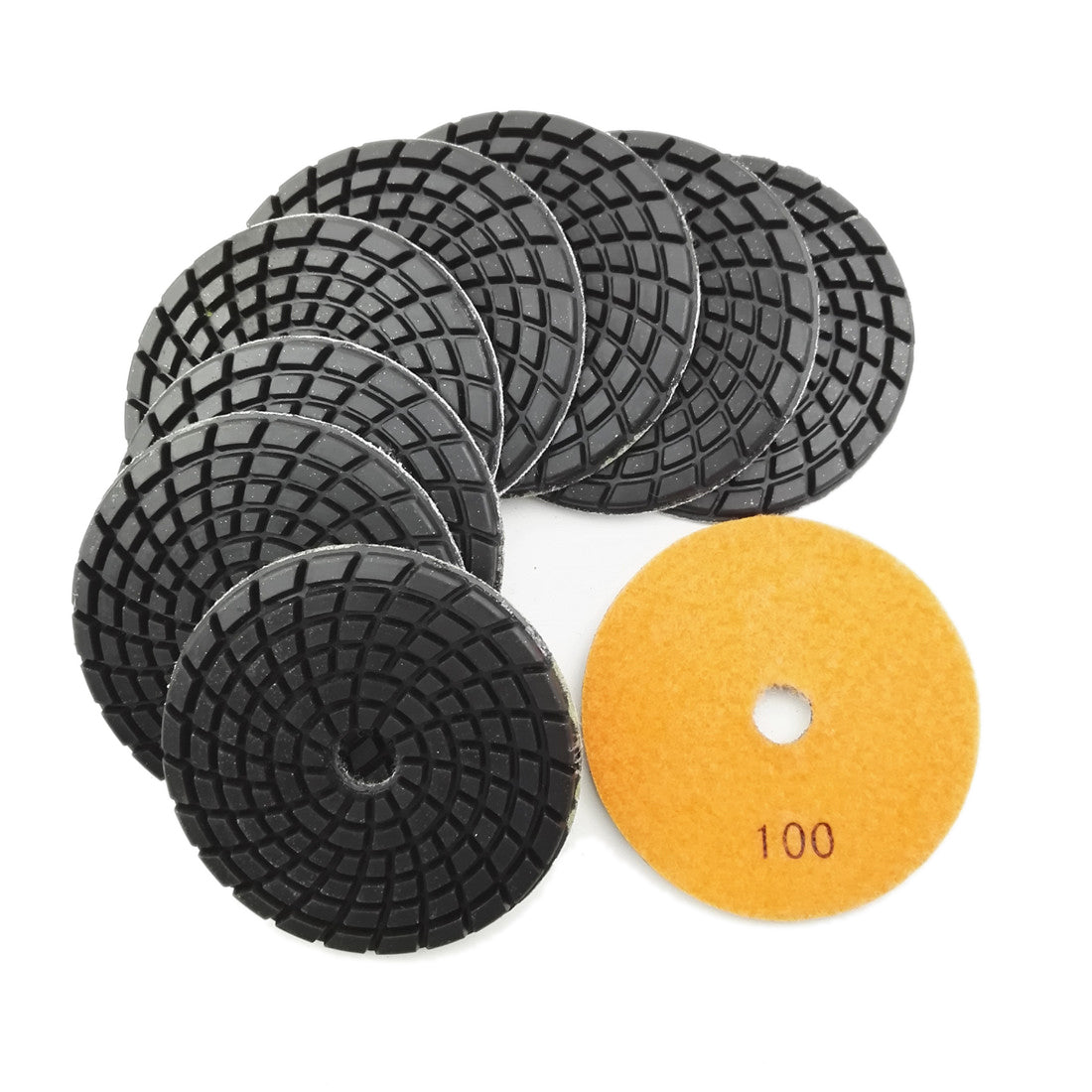 Diashrk 9pcs/12pcs 4" Concrete Resin Wet Diamond Polishing Pads Polishing  Concrete