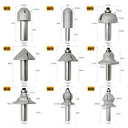 Diashark Diamond Router Bits with 1/2" Shank for Granite Marble 31 sizes 2pcs