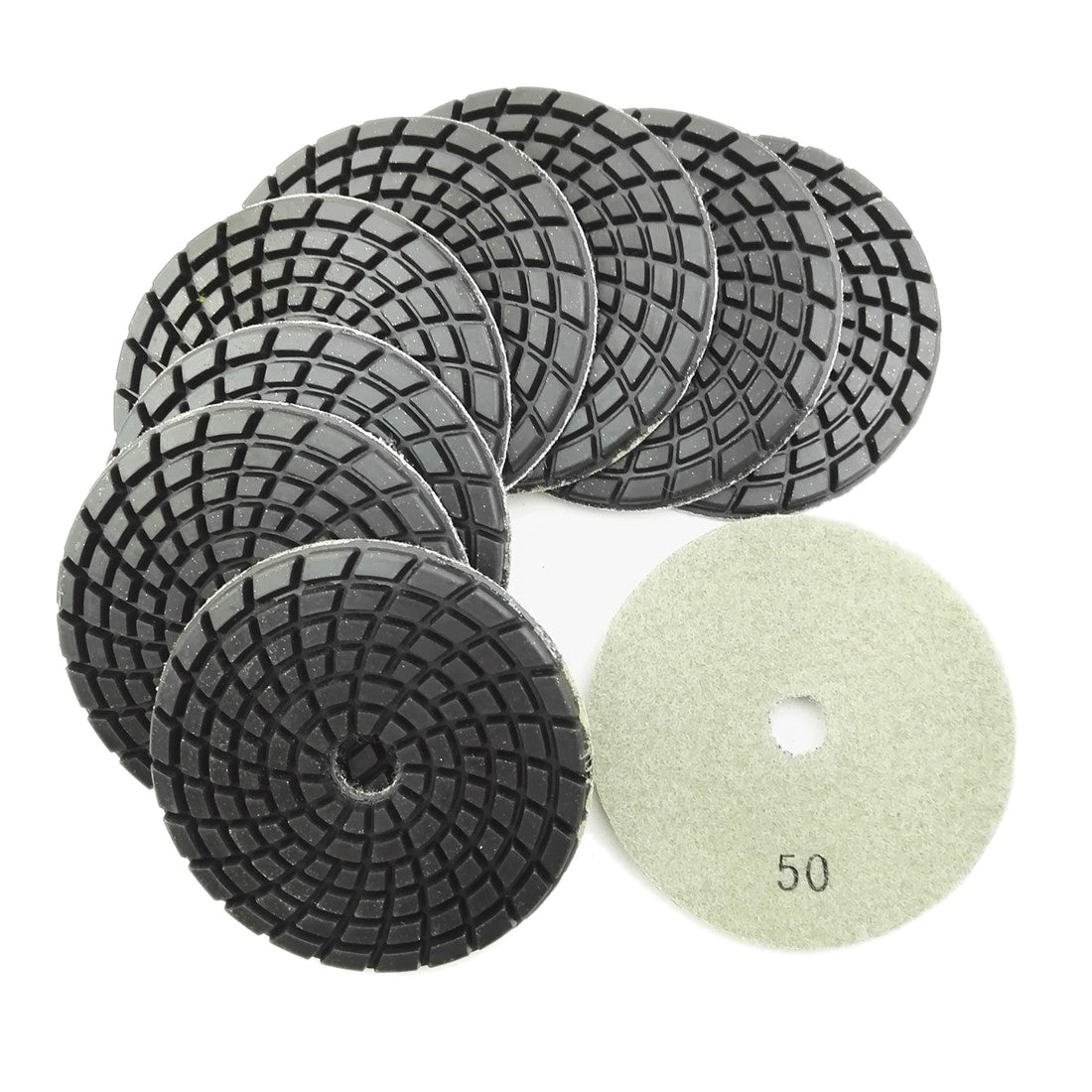 Diashrk 9pcs/12pcs 4" Concrete Resin Wet Diamond Polishing Pads Polishing  Concrete