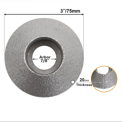 DIASHARK 3 inch Diamond 45 degree bevel Grinding Wheel 75MM for Marble Ceramic Stone