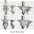 Diashark Diamond Router Bits with 1/2" Shank for Granite Marble 31 sizes 2pcs