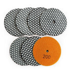 DIASHARK 4" Super Diamond Wet/Dry Polishing Pads for Granite Marble