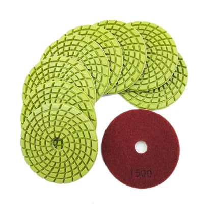 Diashrk 9pcs/12pcs 4" Concrete Resin Wet Diamond Polishing Pads Polishing  Concrete
