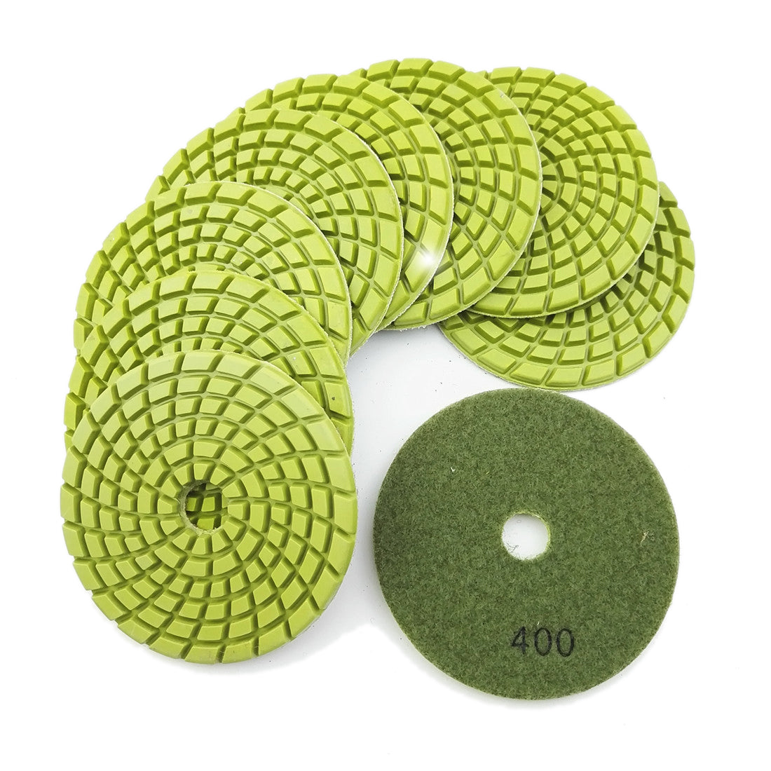 Diashrk 9pcs/12pcs 4" Concrete Resin Wet Diamond Polishing Pads Polishing  Concrete
