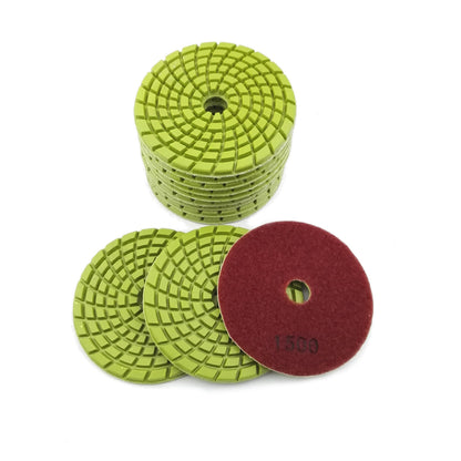 Diashrk 9pcs/12pcs 4" Concrete Resin Wet Diamond Polishing Pads Polishing  Concrete