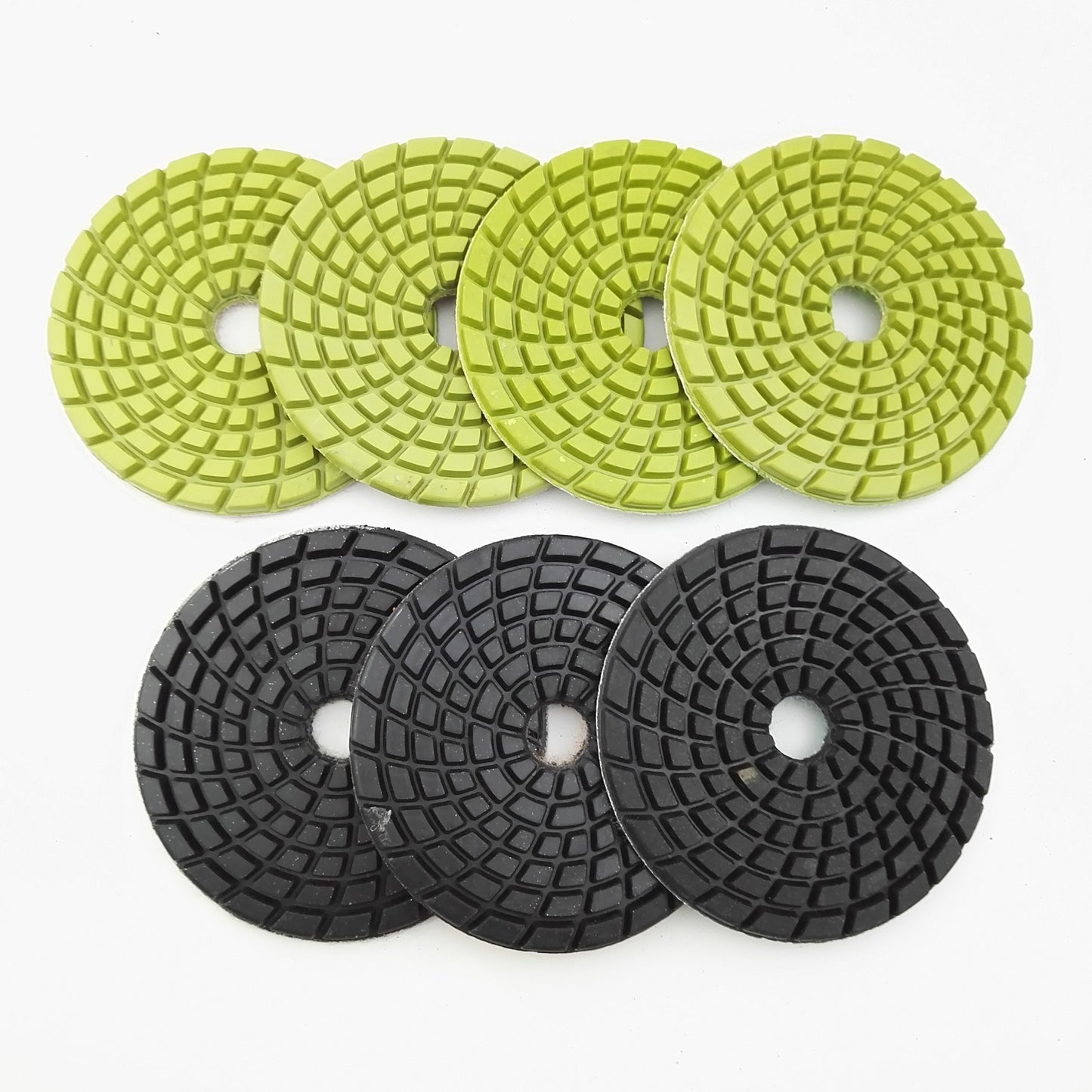 Diashrk 9pcs/12pcs 4" Concrete Resin Wet Diamond Polishing Pads Polishing  Concrete