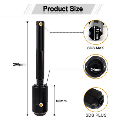DIASHARK SDS Plus auf SDS Max Bohrfutteradapter Anschlusszubehör Bohrer Konverter Hammer