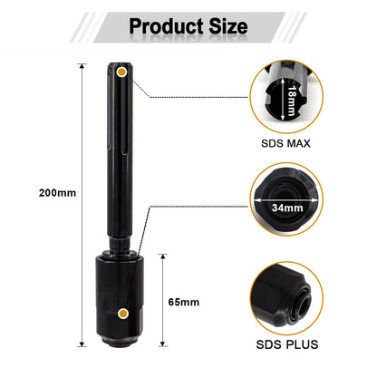 DIASHARK SDS Plus auf SDS Max Bohrfutteradapter Anschlusszubehör Bohrer Konverter Hammer