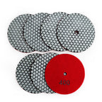 DIASHARK 4" Super Diamond Wet/Dry Polishing Pads for Granite Marble