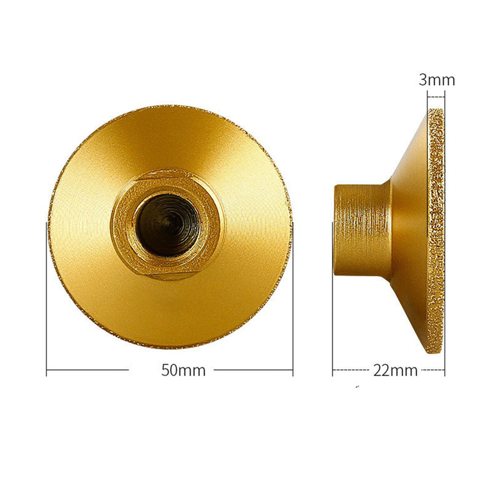 Diashark 2 inch Vacuum Brazed Flat Grinding Wheel for Granite Marble Concrete