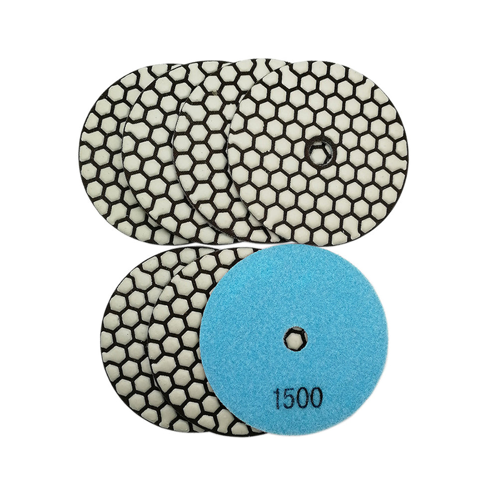 Diashark 7pcs/set #50-buffering #3000 Grit 4 inch Dry Diamond Polishing Pad for Granite Marble